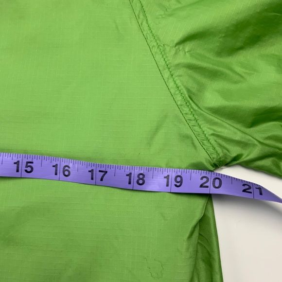 Vintage LL Bean Pullover Windbreaker Jacket Womens Size XL Lime Green & Purple - Picture 5 of 6